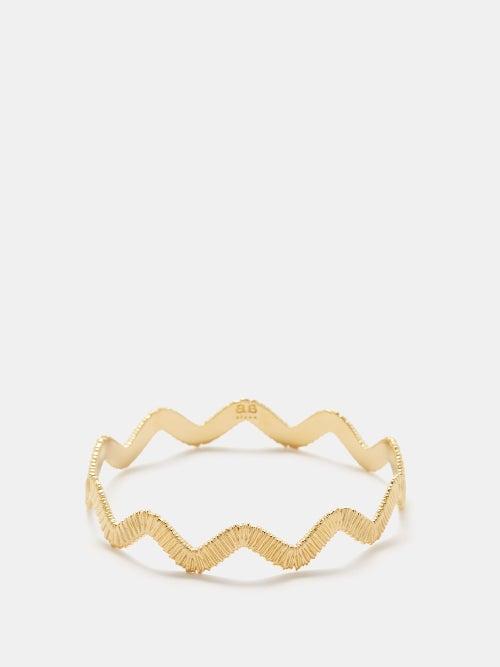 By Alona - Wavy 18kt Gold-plated Bracelet - Womens - Yellow Gold