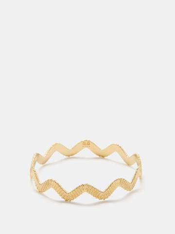 By Alona - Wavy 18kt Gold-plated Bracelet - Womens - Yellow Gold
