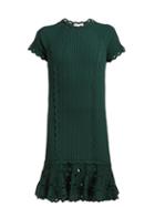 Matchesfashion.com Jonathan Simkhai - Cut Out Hem Stretch Knit Dress - Womens - Dark Green