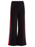 Stella Mccartney Wide-leg Striped-sided Cotton Track Pants