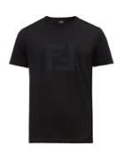 Matchesfashion.com Fendi - Ff Appliqu Cotton Jersey T Shirt - Mens - Black