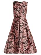 Matchesfashion.com Erdem - Indra Floral Jacquard Dress - Womens - Pink Print