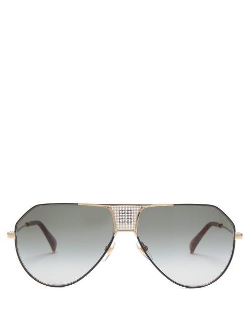 Matchesfashion.com Givenchy - Gv 7137/s Aviator Metal Sunglasses - Mens - Multi