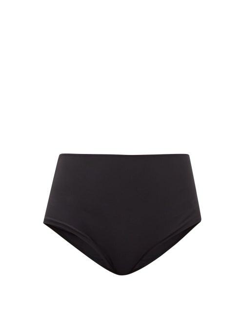 Matchesfashion.com Totme - High-rise Recycled-fibre Bikini Briefs - Womens - Black
