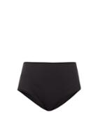 Matchesfashion.com Totme - High-rise Recycled-fibre Bikini Briefs - Womens - Black