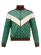 Gucci - Gg-print Jersey Track Jacket - Mens - Green