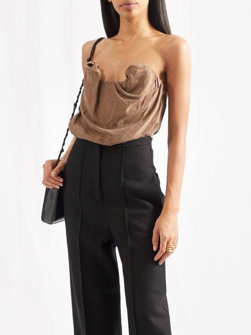 Toteme - Silk-moulage Tube Top - Womens - Brown