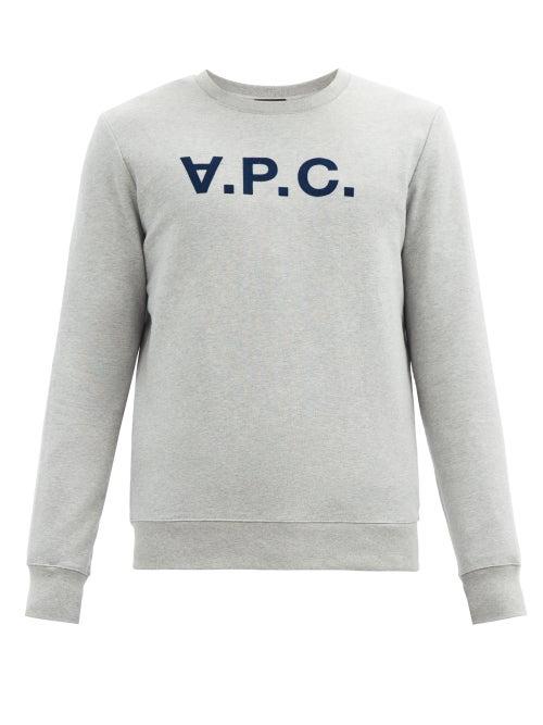 Matchesfashion.com A.p.c. - Logo-print Cotton-jersey Sweatshirt - Mens - Black