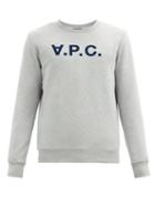Matchesfashion.com A.p.c. - Logo-print Cotton-jersey Sweatshirt - Mens - Black
