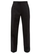 Matchesfashion.com The Row - Martin Pleated Wool Blend Wide Leg Trousers - Mens - Black