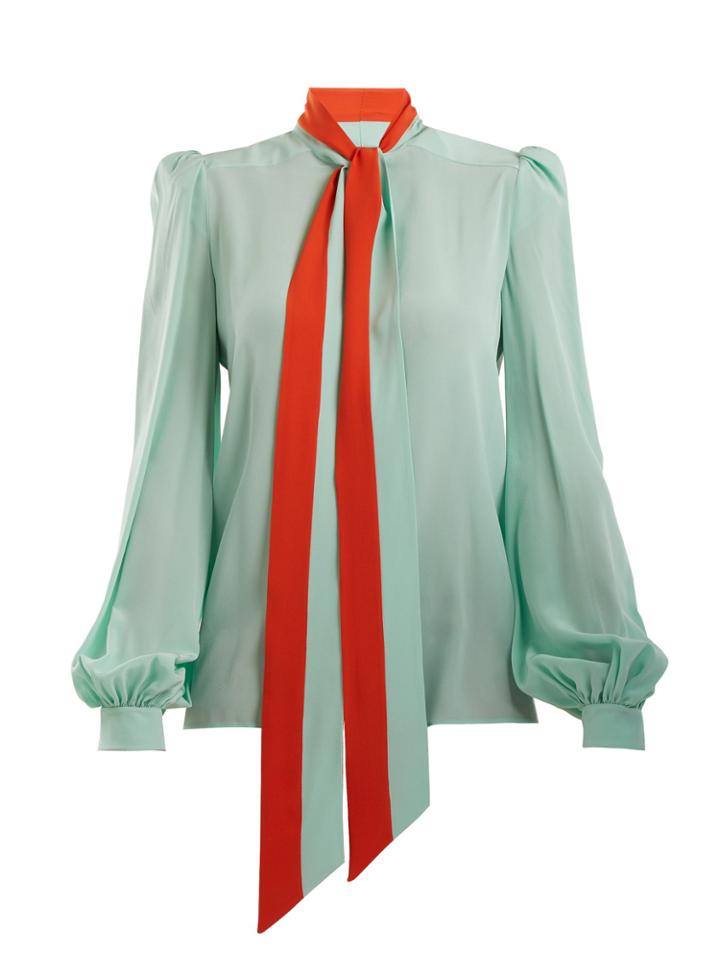 Givenchy Tie-neck Silk Blouse