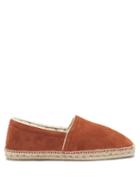 Castaer - Paulo Shearling-lined Suede And Jute Espadrilles - Mens - Brown