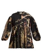 By Walid Theresa Cherry Blossom-print Silk Top