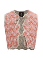 Horror Vacui - Pauline Floral-print Quilted Cotton Gilet - Womens - Red Multi