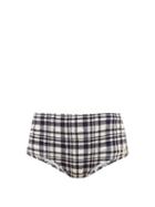 Matchesfashion.com Solid & Striped - The Ginger Gingham High-rise Bikini Briefs - Womens - Black White