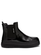 Matchesfashion.com Prada - Chunky Sole Leather Ankle Boots - Womens - Black