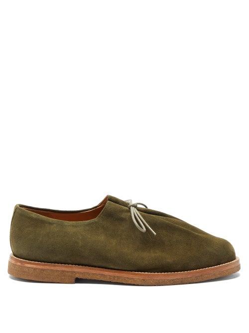 Matchesfashion.com Jacques Soloviere - Ray Lace-up Suede Derby Shoes - Mens - Khaki