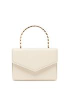 Amina Muaddi - Superamini Pernille Crystal-handle Leather Box Bag - Womens - Beige