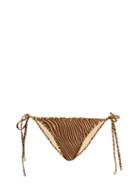 Matchesfashion.com Zimmermann - Empire Side-tie Tiger-print Bikini Briefs - Womens - Brown Multi