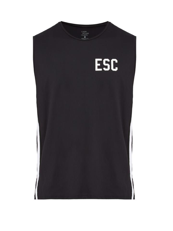 Every Second Counts Track Contrast-stripe Performance Tank Top