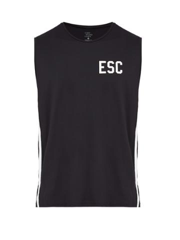 Every Second Counts Track Contrast-stripe Performance Tank Top