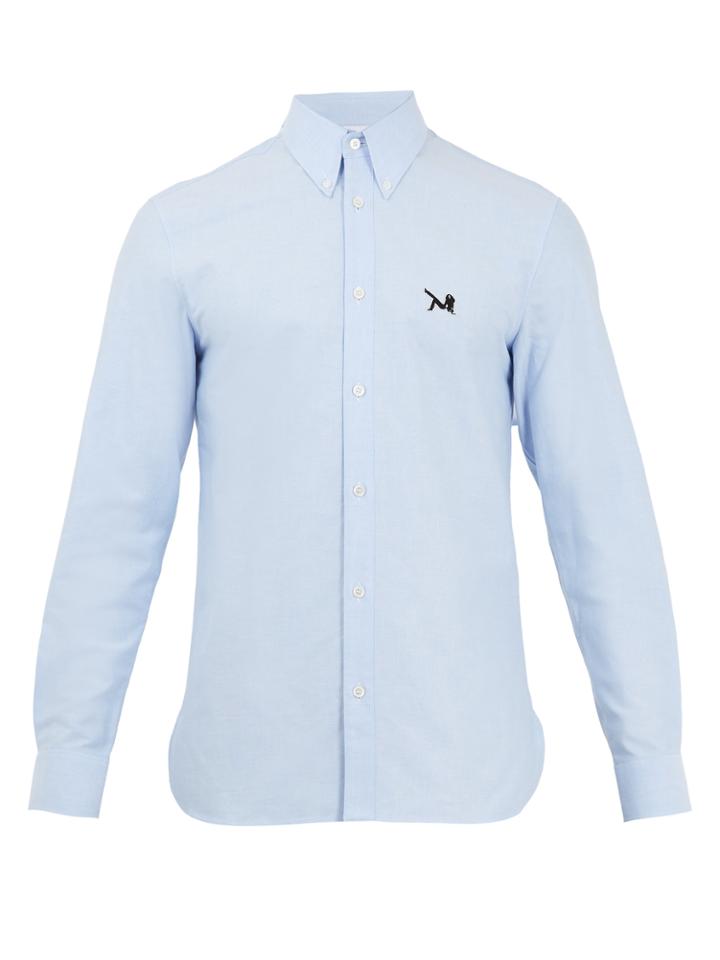 Calvin Klein 205w39nyc Point-collar Logo-embroidered Cotton Shirt