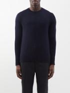 Allude - Crew-neck Cashmere Sweater - Mens - Navy
