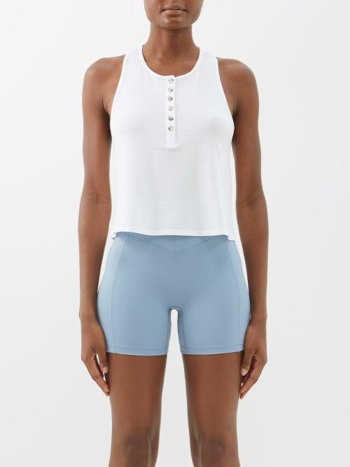 Le Ore - Amalfi Crossover-strap Recycled-jersey Tank Top - Womens - White