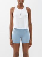Le Ore - Amalfi Crossover-strap Recycled-jersey Tank Top - Womens - White