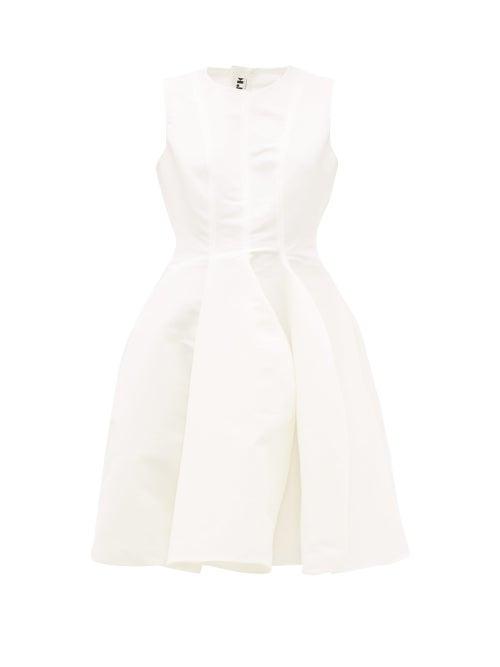 Matchesfashion.com Maison Rabih Kayrouz - Sleeveless Faille Mini Dress - Womens - Ivory