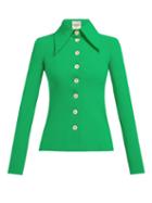 Matchesfashion.com A.w.a.k.e. - Point Collar Cady Shirt - Womens - Green