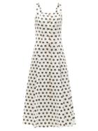 Matchesfashion.com Borgo De Nor - Tilda Floral-print Cotton Maxi Dress - Womens - White/black