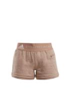 Matchesfashion.com Adidas By Stella Mccartney - Essentials Cotton Blend Shorts - Womens - Pink