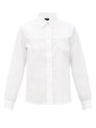 Matchesfashion.com A.p.c. - Pascale Gathered Cotton-poplin Shirt - Womens - White