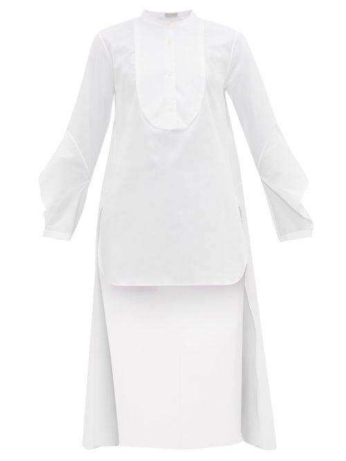 Matchesfashion.com Palmer//harding - Echo Open Cuff Striped Cotton Shirt - Womens - White