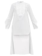 Matchesfashion.com Palmer//harding - Echo Open Cuff Striped Cotton Shirt - Womens - White