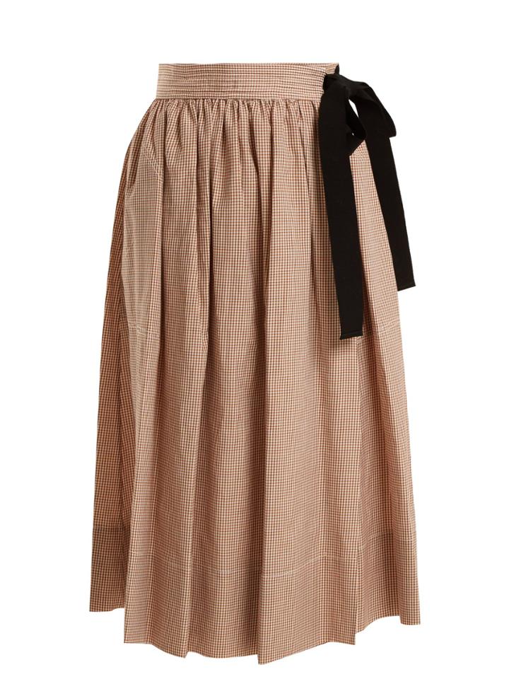 Vanessa Bruno Isesi Checked Wrap Skirt