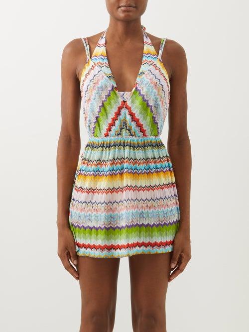 Missoni - Plunge-neck Striped Playsuit - Womens - Multi