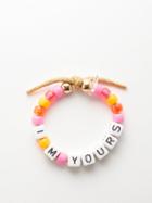 Lauren Rubinski - I'm Yours Bead And Lurex Bracelet - Womens - Pink Multi