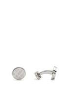 Matchesfashion.com Burberry - Round Check Cufflinks - Mens - Silver