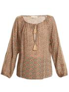Matchesfashion.com Vanessa Bruno - Floral Print Tassel Tie Front Blouse - Womens - Orange Multi