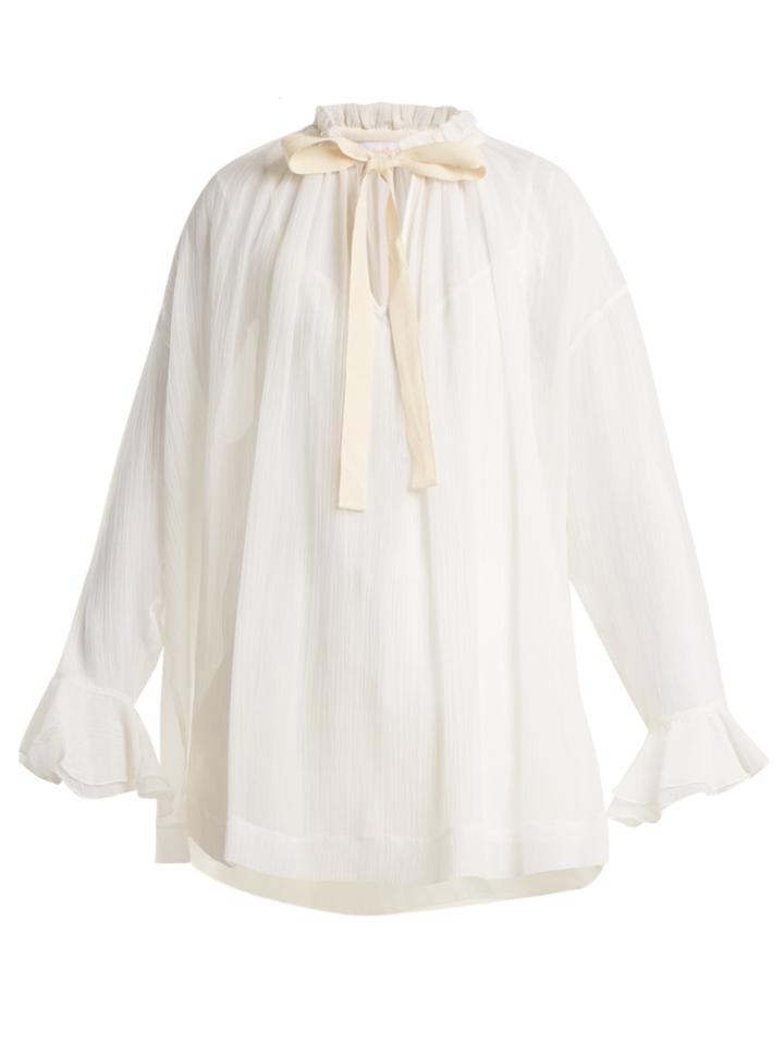 See By Chloé Tie-neck Voile Blouse