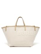 Ladies Bags Burberry - Logo-appliqu Canvas Tote Bag - Womens - Beige Multi