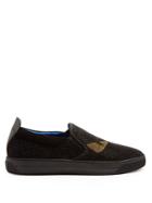 Fendi Bag Bugs Crystal-embellished Slip-on Trainers