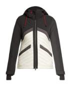 Matchesfashion.com Perfect Moment - Chevron Quilted Ski Jacket - Womens - Black White