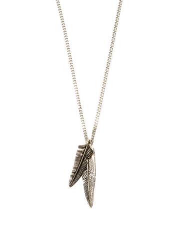 Mens Jewellery Isabel Marant - Feather Pendant Necklace - Mens - Silver