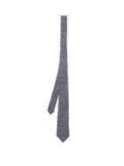 Matchesfashion.com Brunello Cucinelli - Polka Dot Print Linen Blend Tie - Mens - Blue