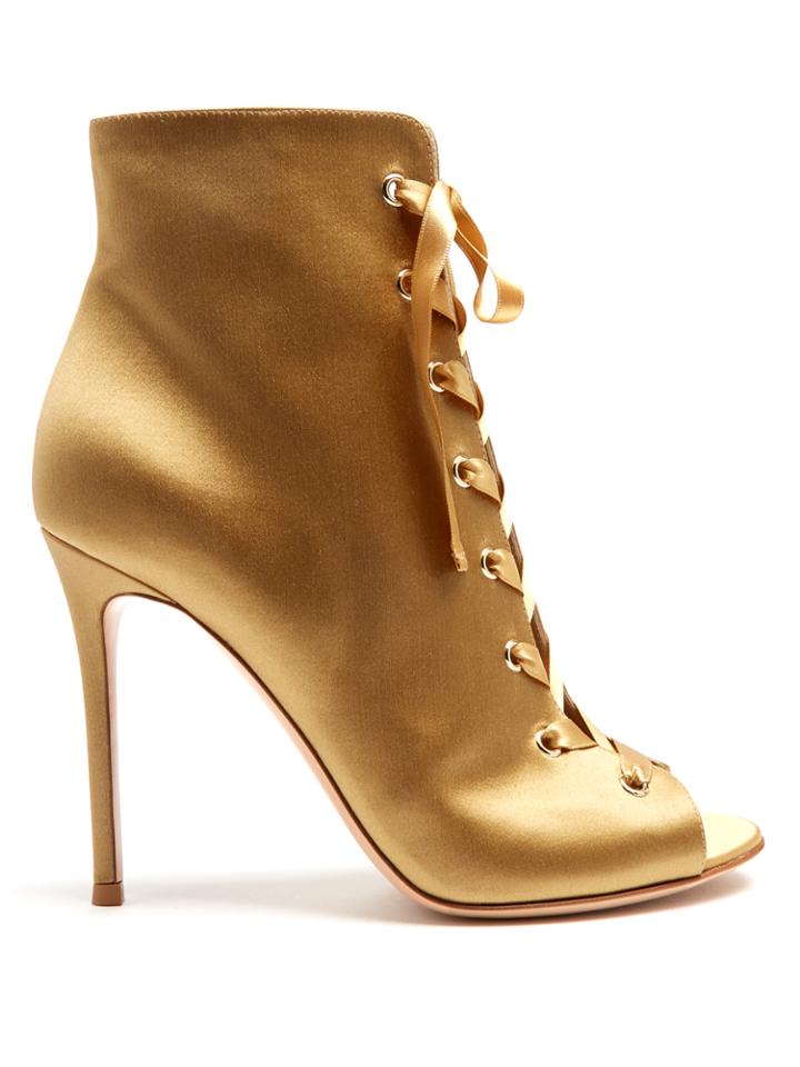 Gianvito Rossi Satin Lace-up Boots