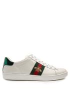 Gucci Ace Bee-embroidered Leather Trainers