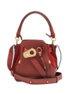 Chloé Owen Small Leather And Suede Shoulder Bag